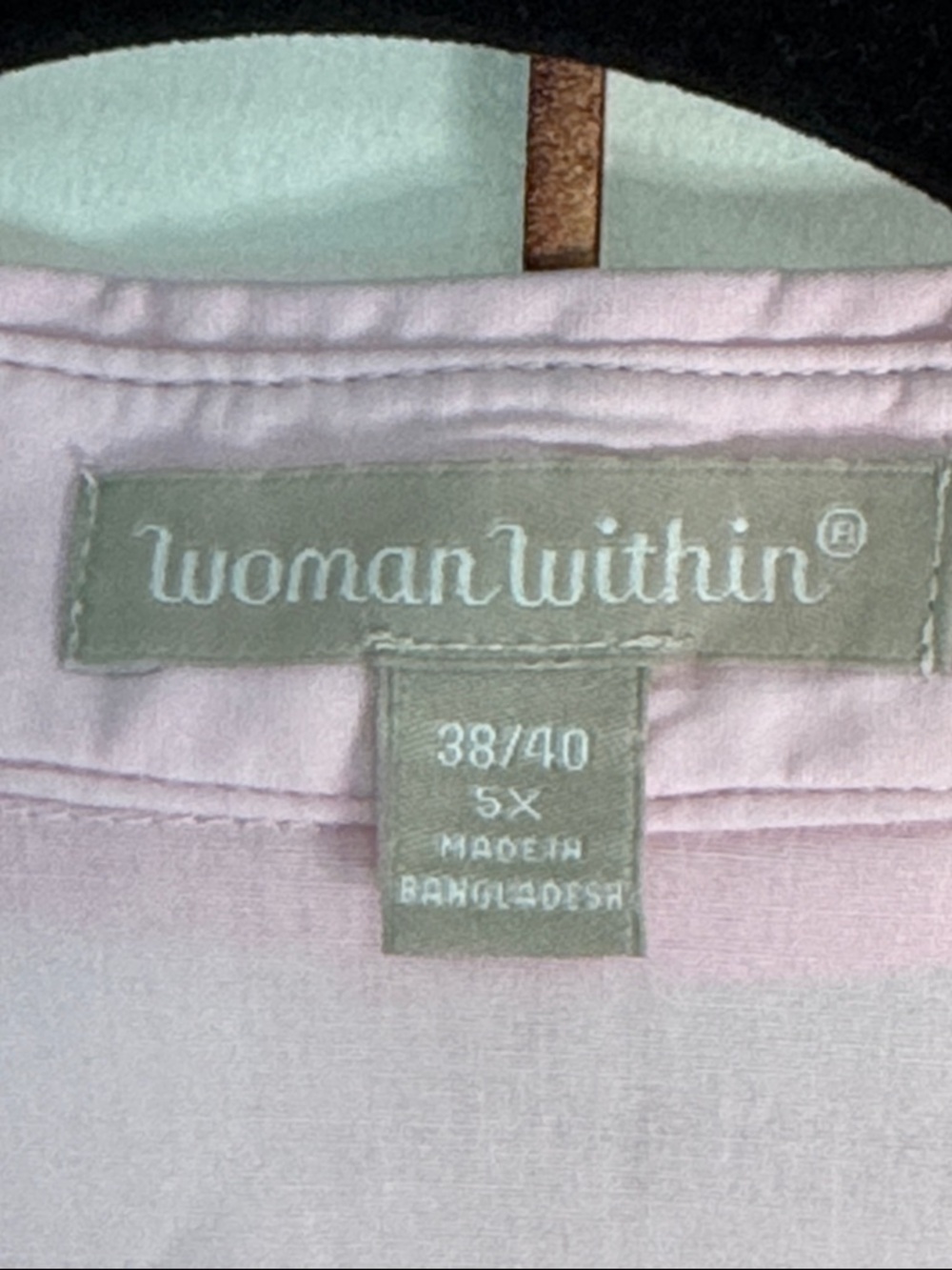 Woman Within Light Pink Button-Down Shirt - Picture 2 of 6